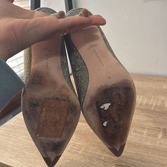 Veronica Beard Nathalia Lurex Metallic Pump Heels Size 8.5 - Picture 14 of 14